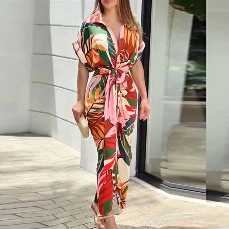 Fern High-Waist Flounce Collar Dress - Elena Harper