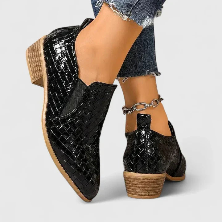 Abby Chic Woven Ankle Bootie - Elena Harper