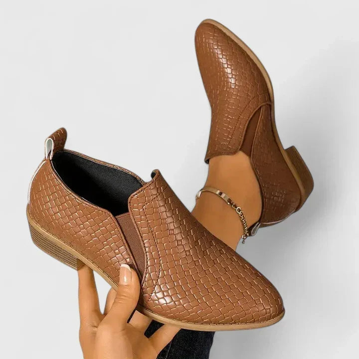 Abby Chic Woven Ankle Bootie - Elena Harper