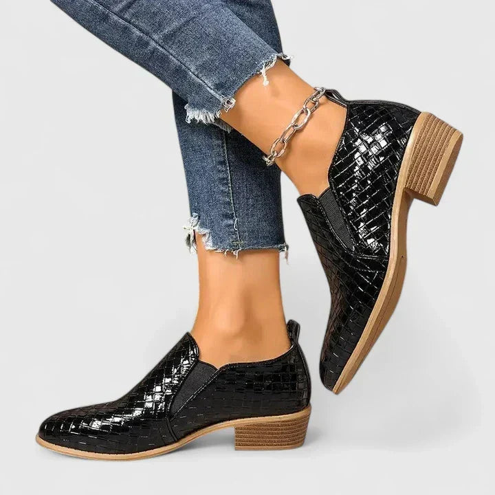 Abby Chic Woven Ankle Bootie - Elena Harper