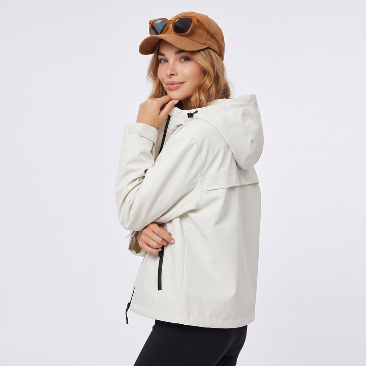 Women's Short Waterproof Jacket, view 4 - Elena Harper