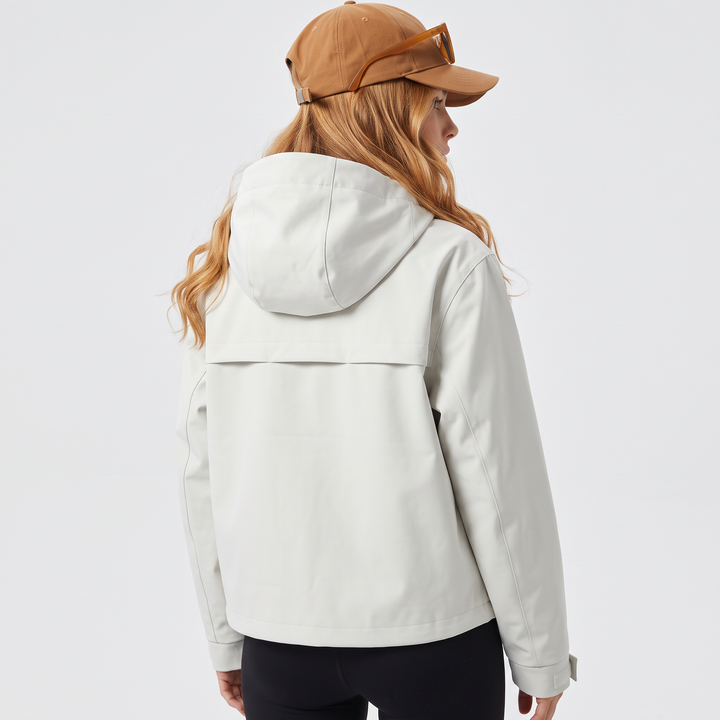Women's Short Waterproof Jacket, view 6 - Elena Harper