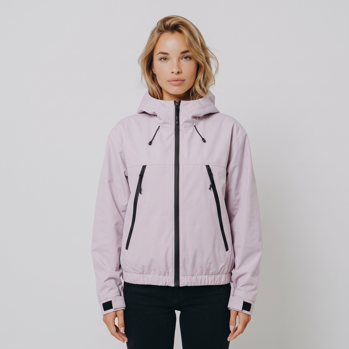 Women's Short Waterproof Jacket, view 3 - Elena Harper
