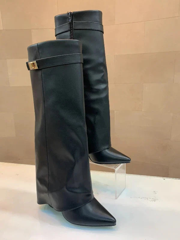 Via Trendy Shark Boots, view 8 - Elena Harper