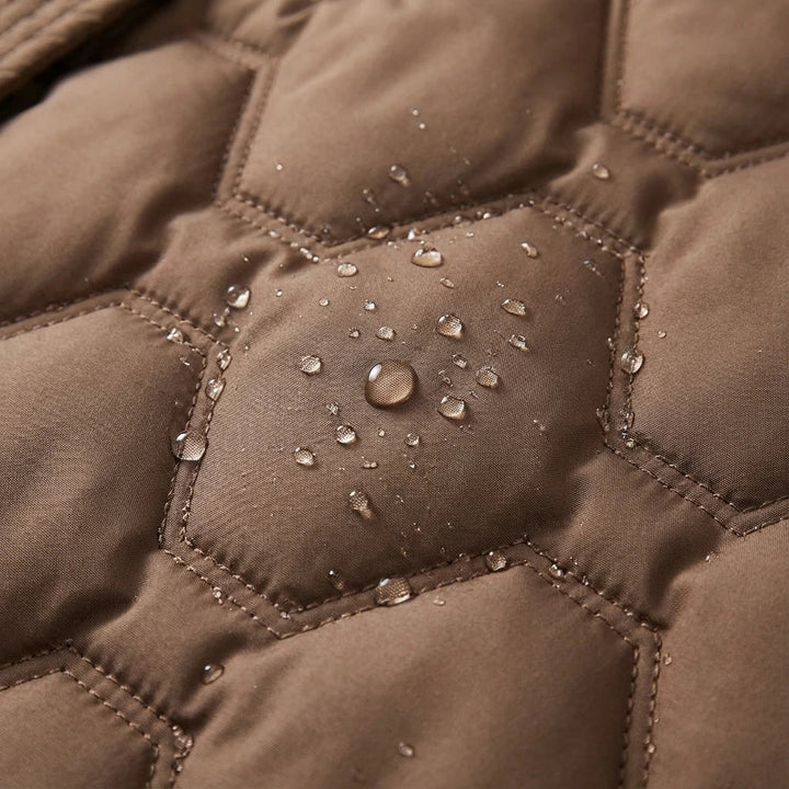 Branimira Long Down Coat with Hood, view 8 - Elena Harper