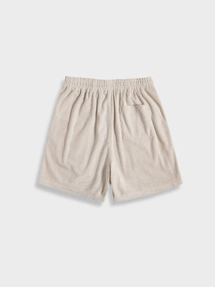 Summer Set with Ribbed Shirt and Shorts for Men