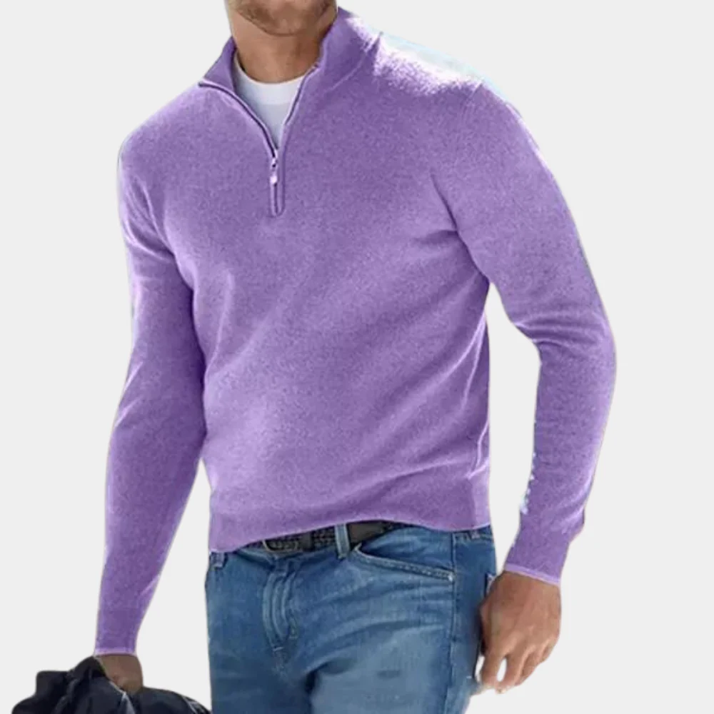 Men's Simple Zipper Sweater
