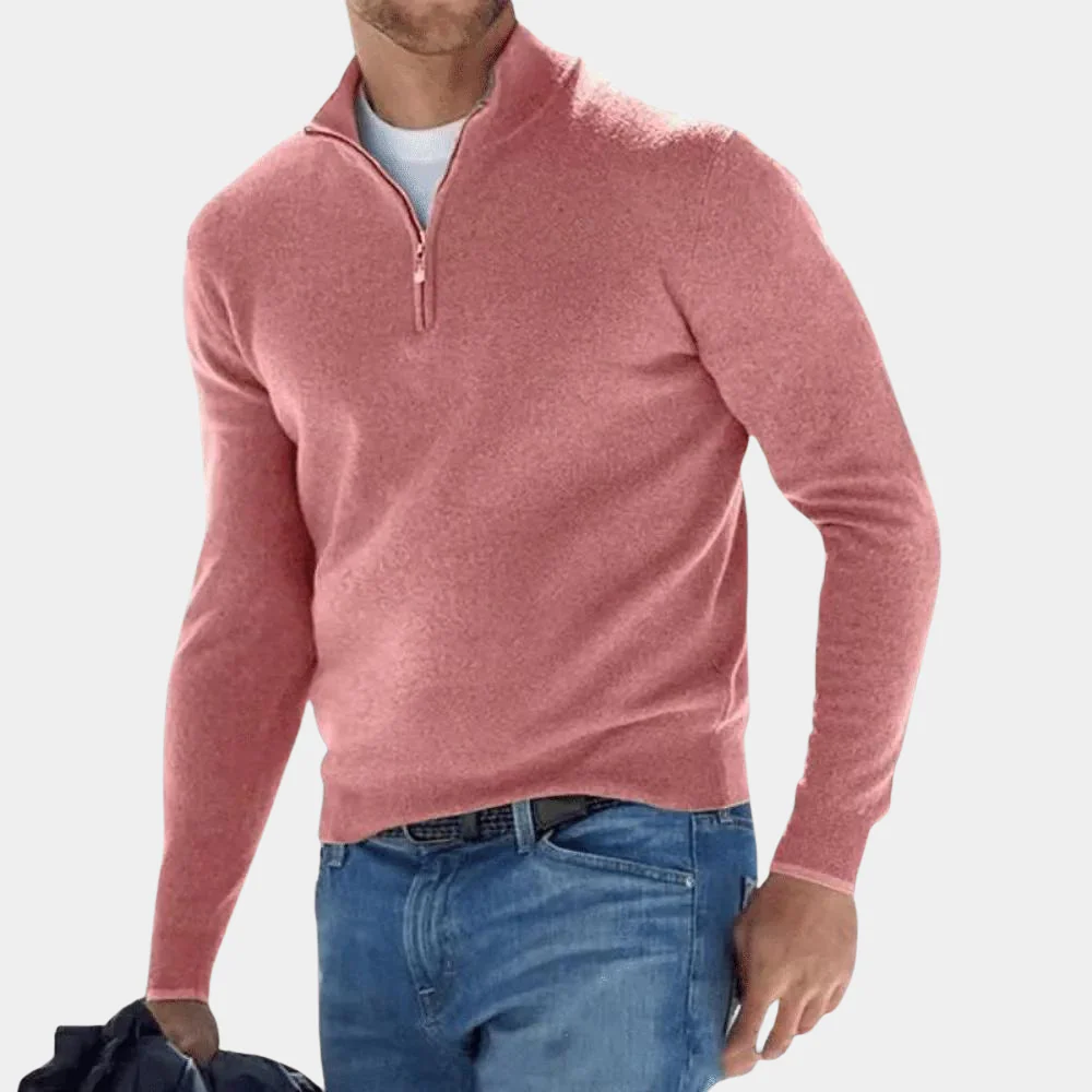 Men's Simple Zipper Sweater