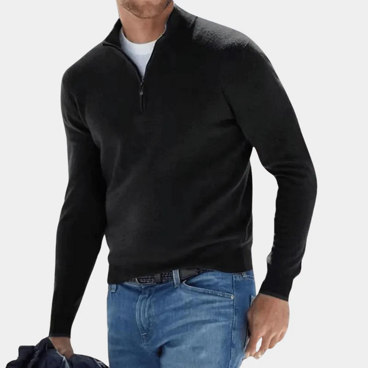 Men's Simple Zipper Sweater