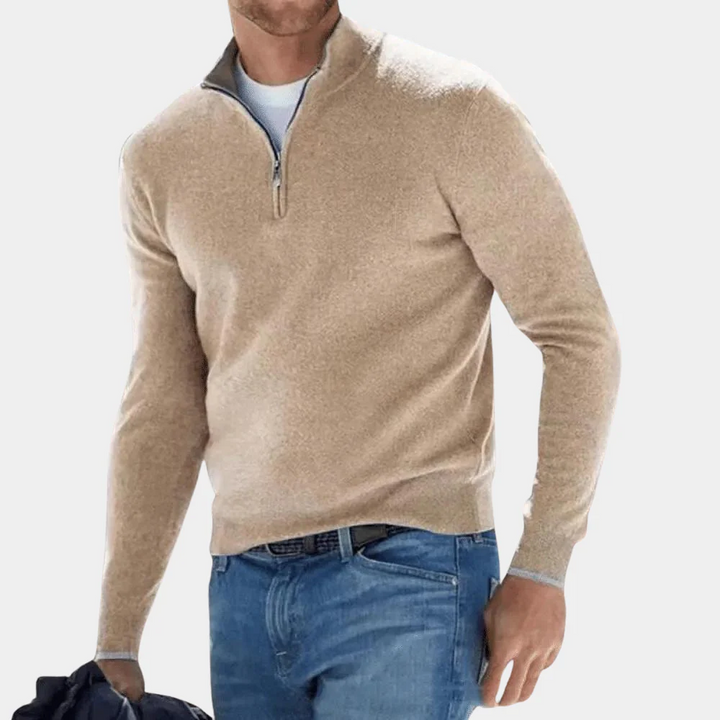Men's Simple Zipper Sweater