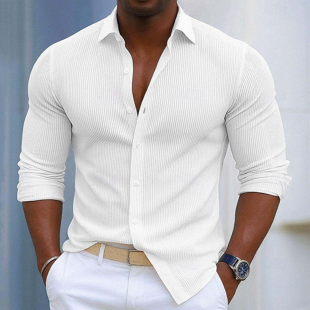 ELENA HARPER™  |  TEXTURED COTTON SHIRT FOR MEN