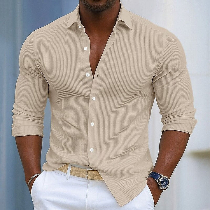 ELENA HARPER™  |  TEXTURED COTTON SHIRT FOR MEN
