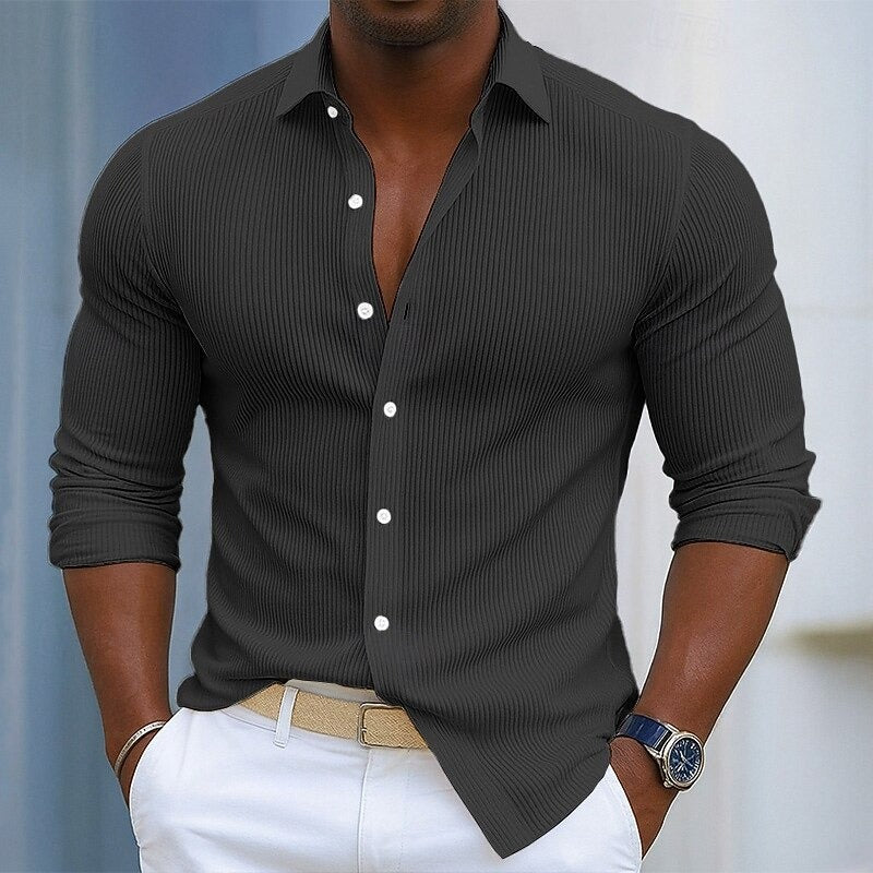 ELENA HARPER™  |  TEXTURED COTTON SHIRT FOR MEN
