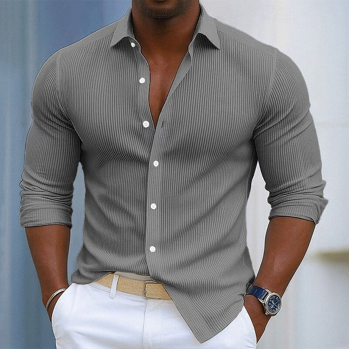 ELENA HARPER™  |  TEXTURED COTTON SHIRT FOR MEN
