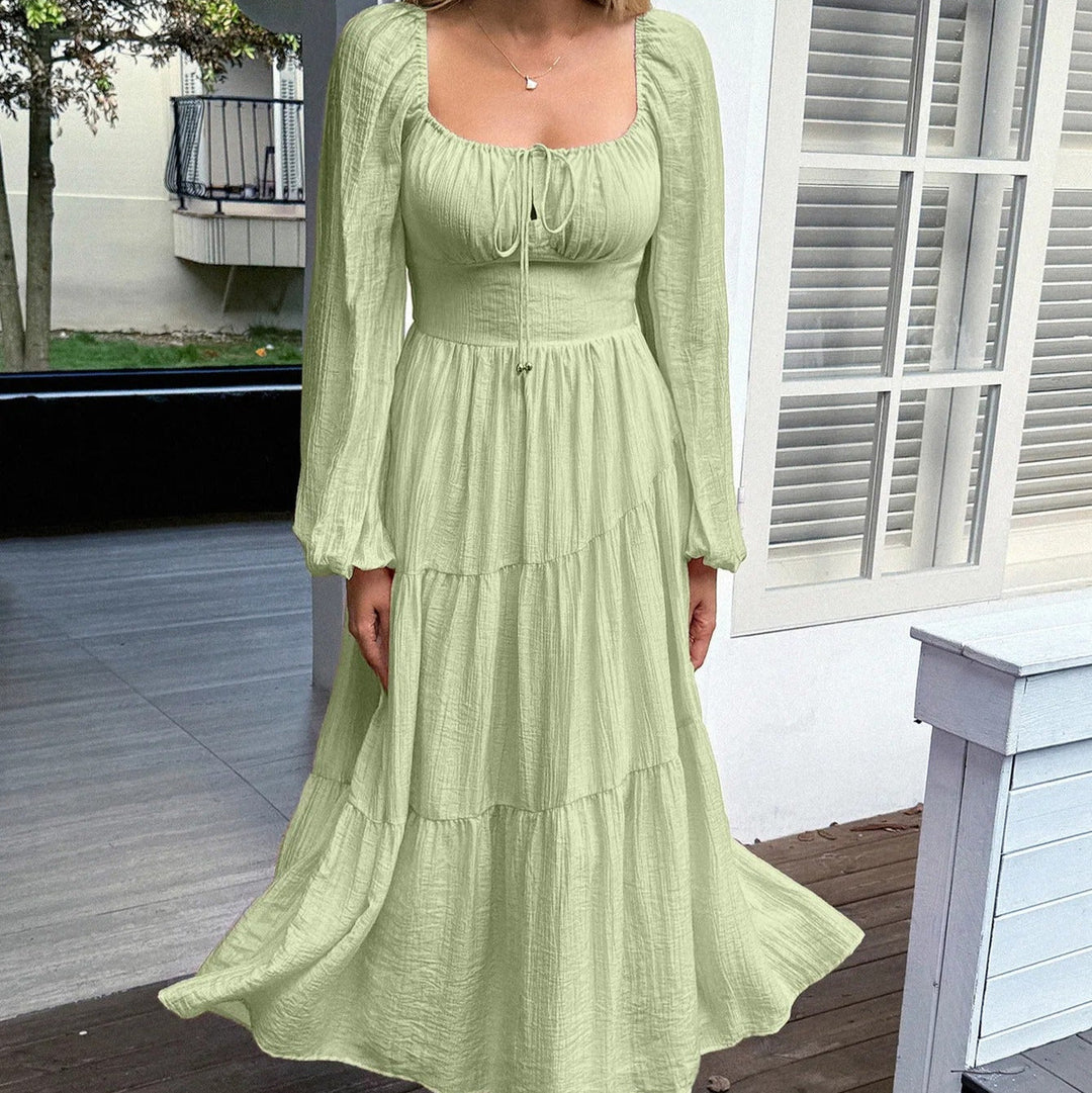 Long Dress with Square Neckline - Liora
