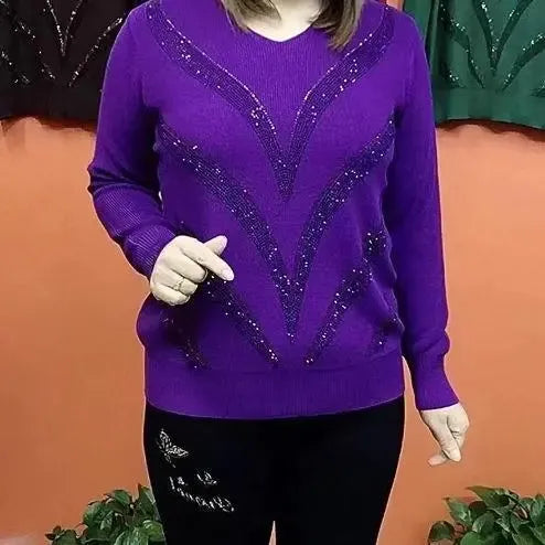 Amycha Loose-fitting, warm knitted sweater with stretch, view 4 - Elena Harper