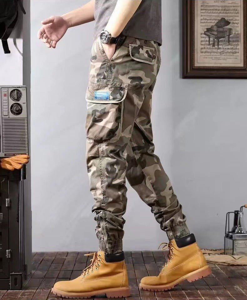 Men's Slim Fit Camouflage Cargo Pants - Viktor