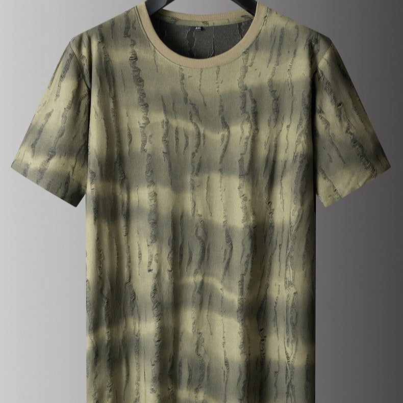 Distressed Effect Printed T-Shirt for Men - Gaspard
