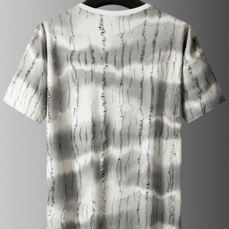 Distressed Effect Printed T-Shirt for Men - Gaspard
