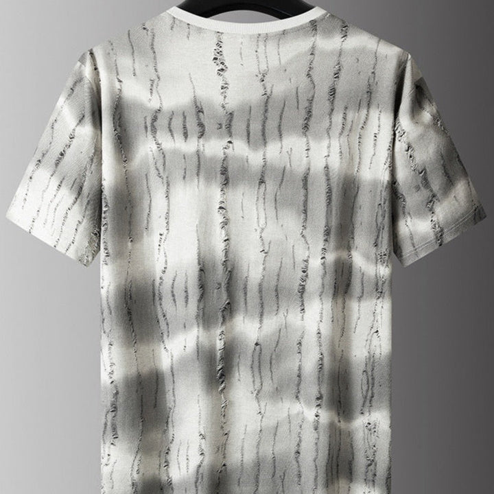 Distressed Effect Printed T-Shirt for Men - Gaspard
