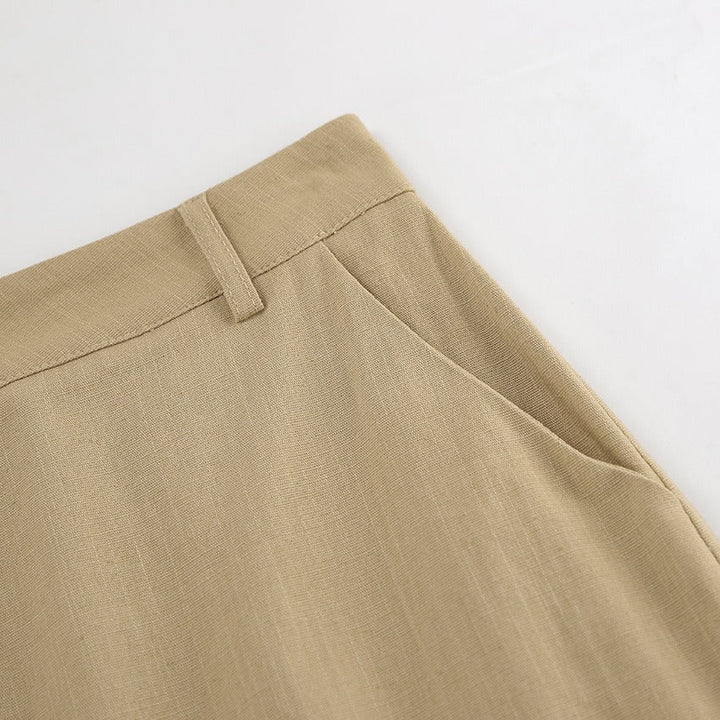 High-waisted long skirt for women with front slit - Julieta