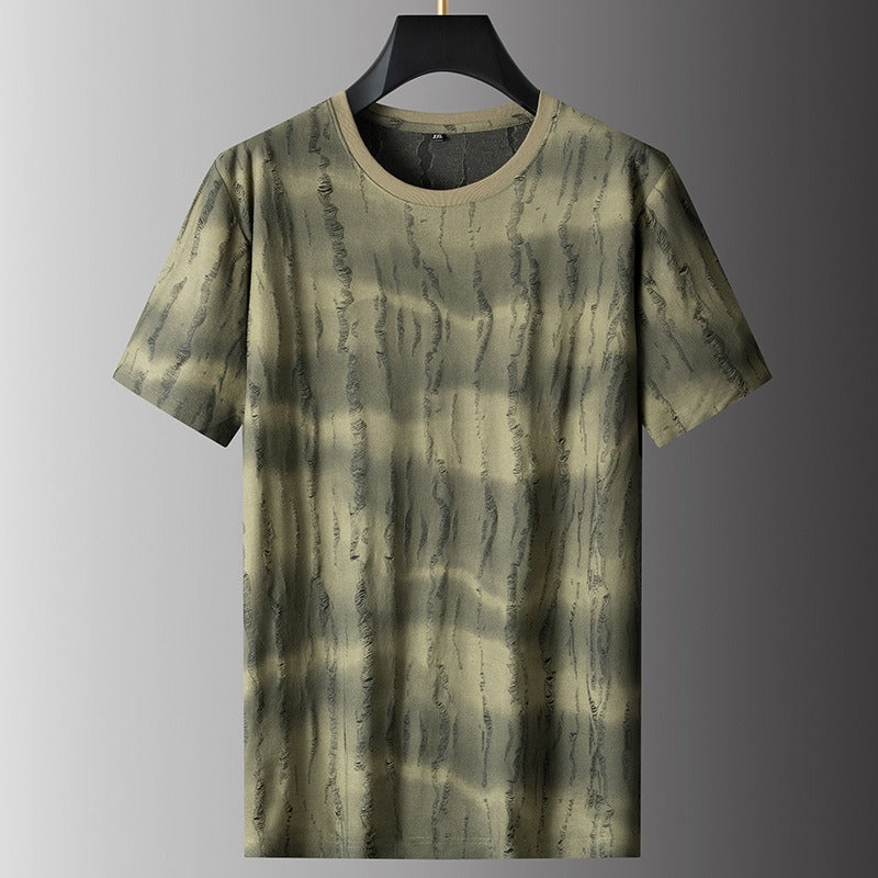 Distressed Effect Printed T-Shirt for Men - Gaspard