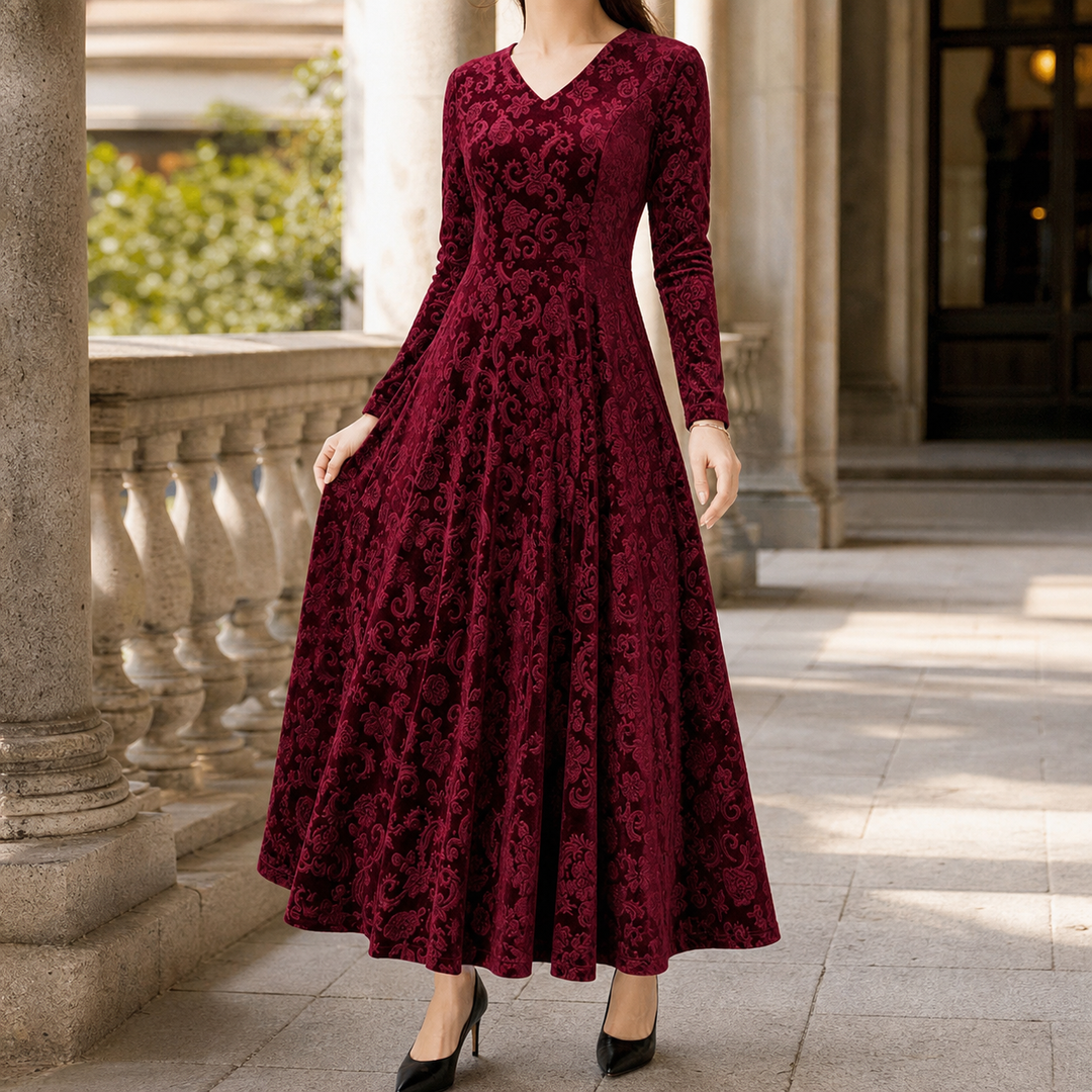 Juliet-June Embossed Maxi Dress