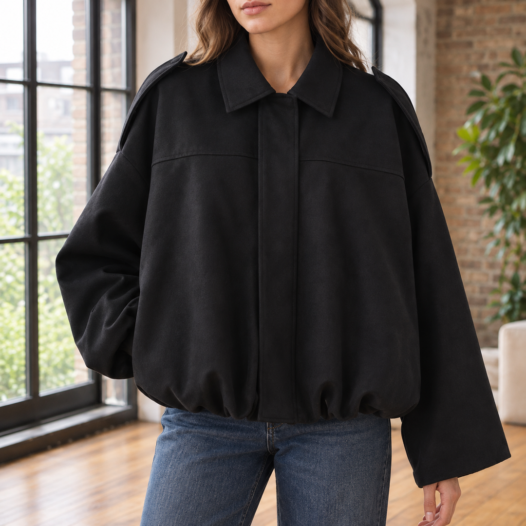 Chantal-Pearl Suede Pilot Jacket