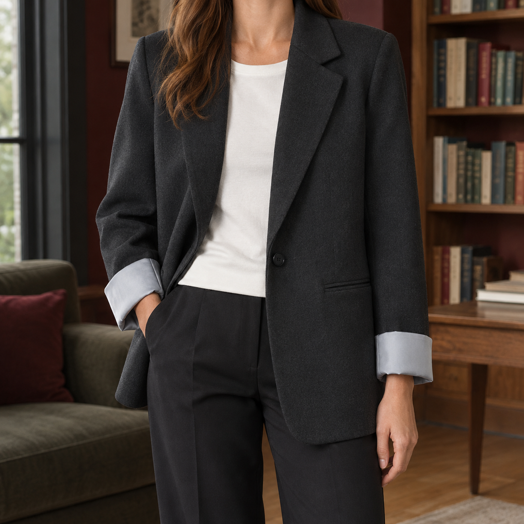 Women's Relaxed Single-Button Tailored Blazer – Staithes