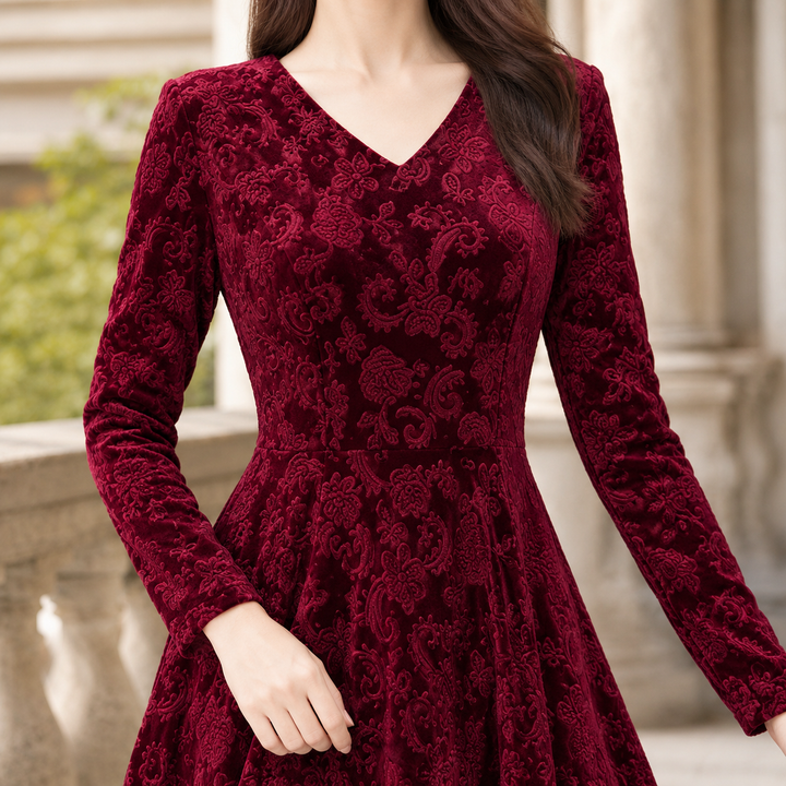 Juliet-June Embossed Maxi Dress