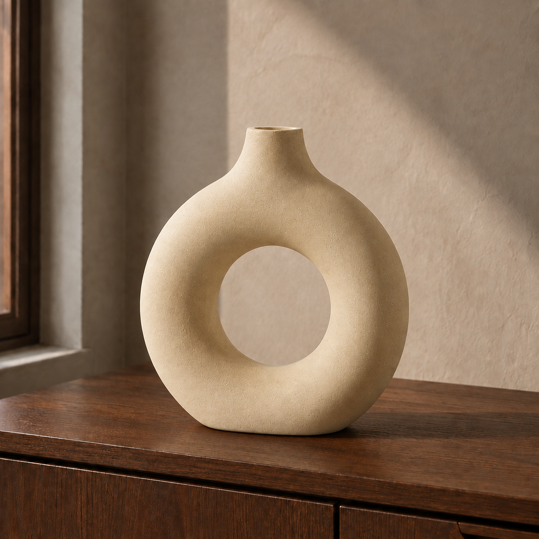 Greystone Sculptural Ring Vase
