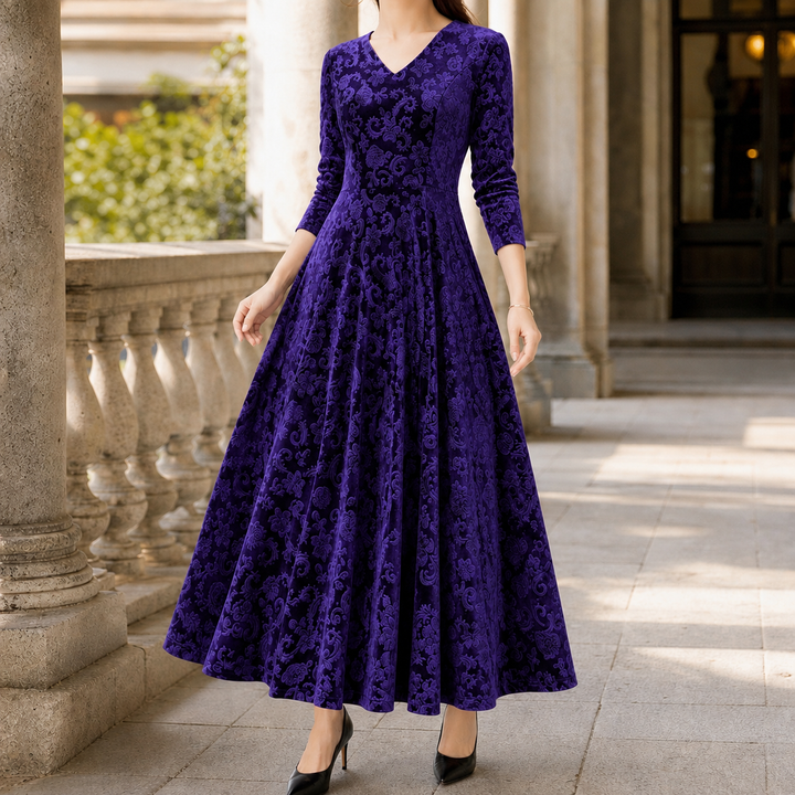 Juliet-June Embossed Maxi Dress