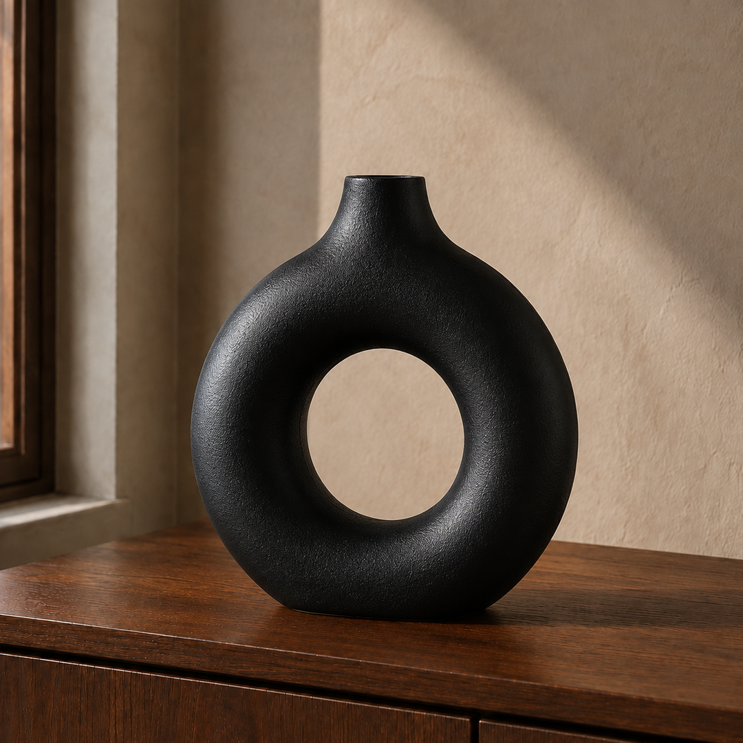 Greystone Sculptural Ring Vase