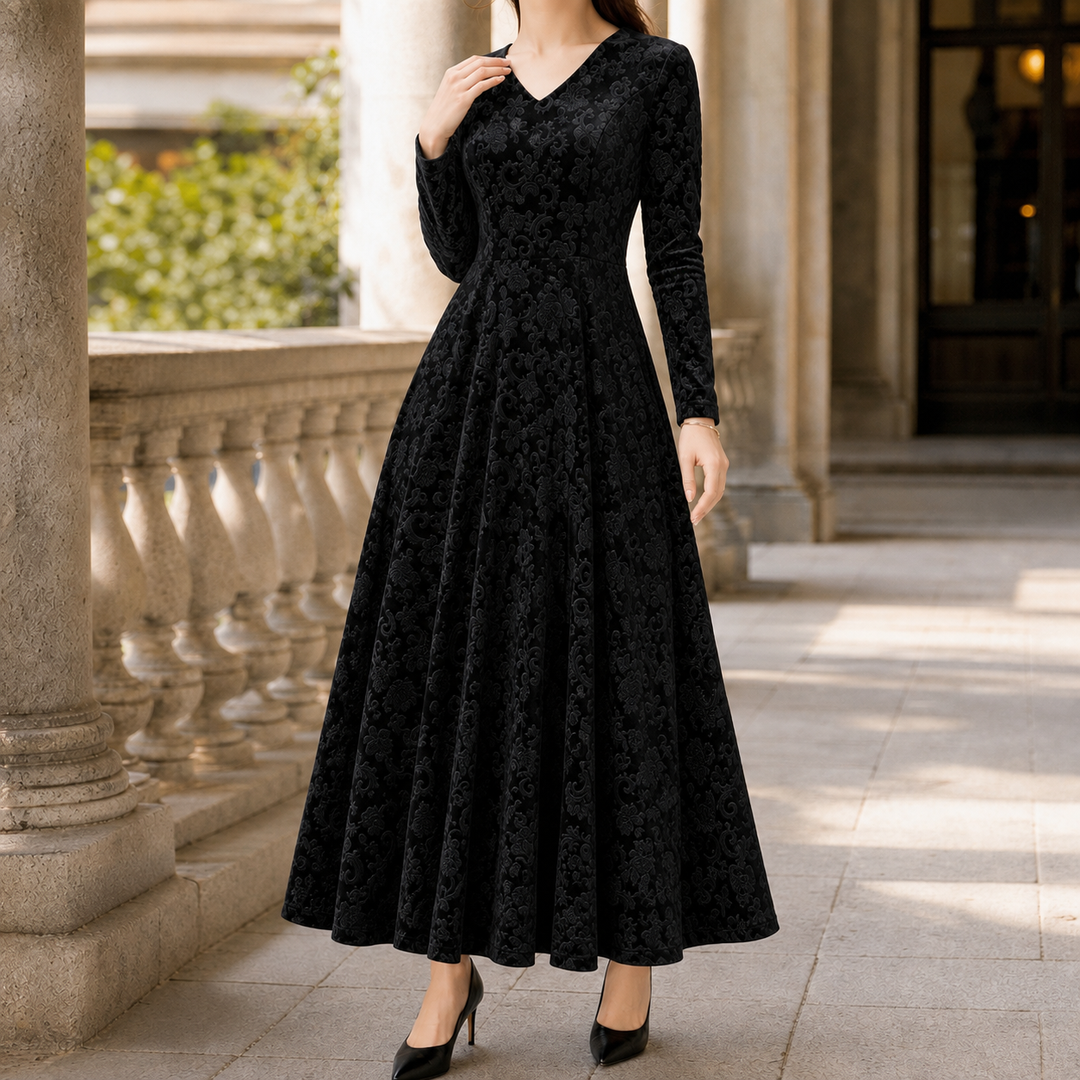 Juliet-June Embossed Maxi Dress