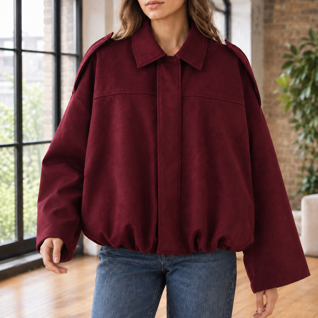Chantal-Pearl Suede Pilot Jacket
