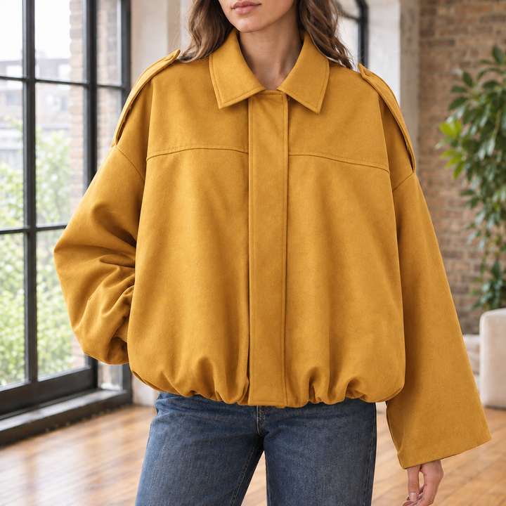 Chantal-Pearl Suede Pilot Jacket