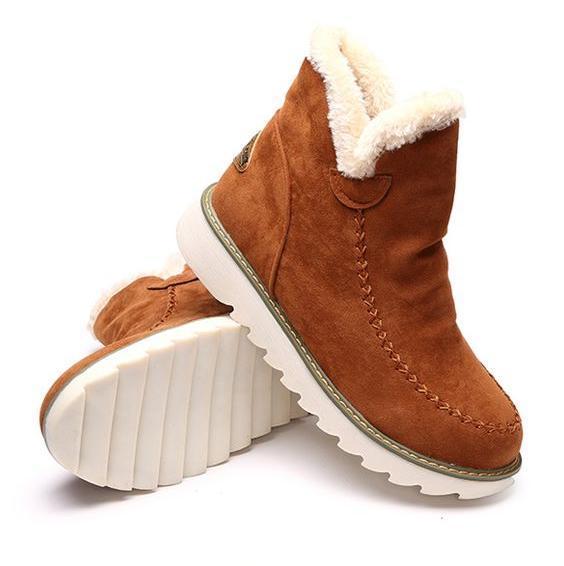 Elfriede | Women's Slip-On Ankle Boots with Platform and Seam Details