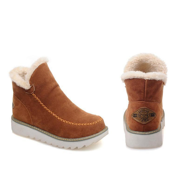 Elfriede | Women's Slip-On Ankle Boots with Platform and Seam Details