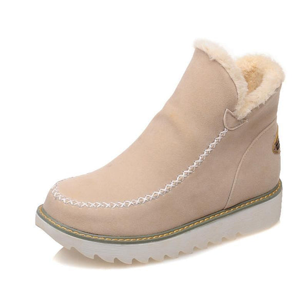 Elfriede | Women's Slip-On Ankle Boots with Platform and Seam Details
