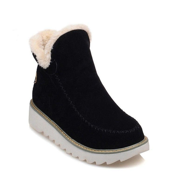 Elfriede | Women's Slip-On Ankle Boots with Platform and Seam Details