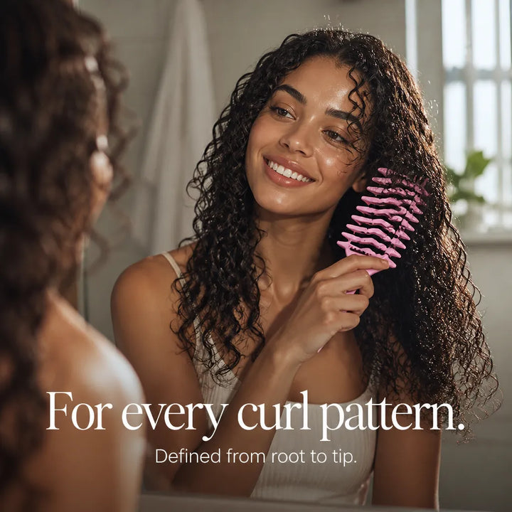 Curliza Ventilated Curly Hair Brush with Boar Bristles for Defined Ringlets - Elena Harper