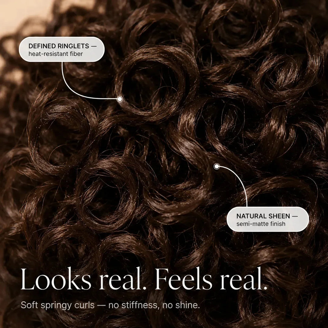 Curlova Curly Drawstring Bun Hair Extension - Elena Harper