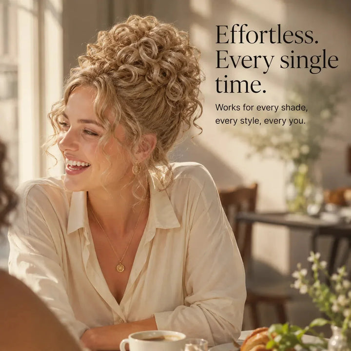 Curlova Curly Drawstring Bun Hair Extension - Elena Harper