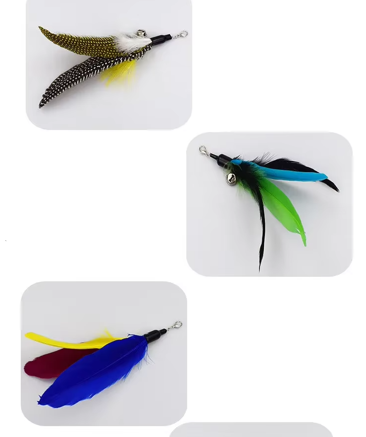 Interactive Cat Fishing Rod with Feather Refills - Engaging Play Toy