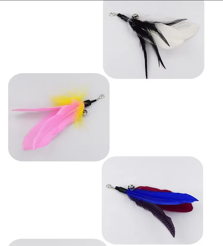 Interactive Cat Fishing Rod with Feather Refills - Engaging Play Toy