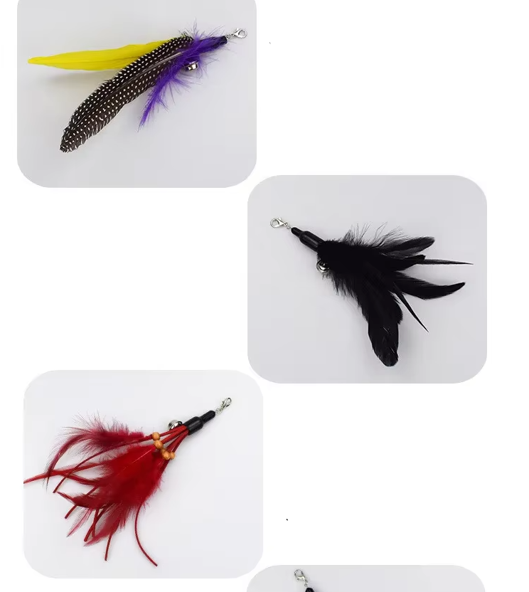 Interactive Cat Fishing Rod with Feather Refills - Engaging Play Toy