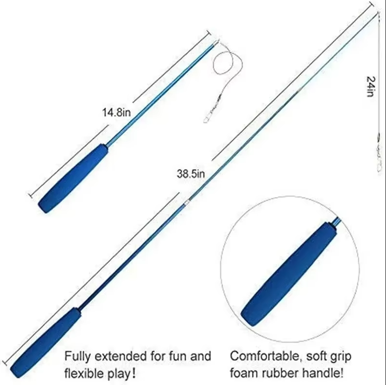 Interactive Cat Fishing Rod with Feather Refills - Engaging Play Toy