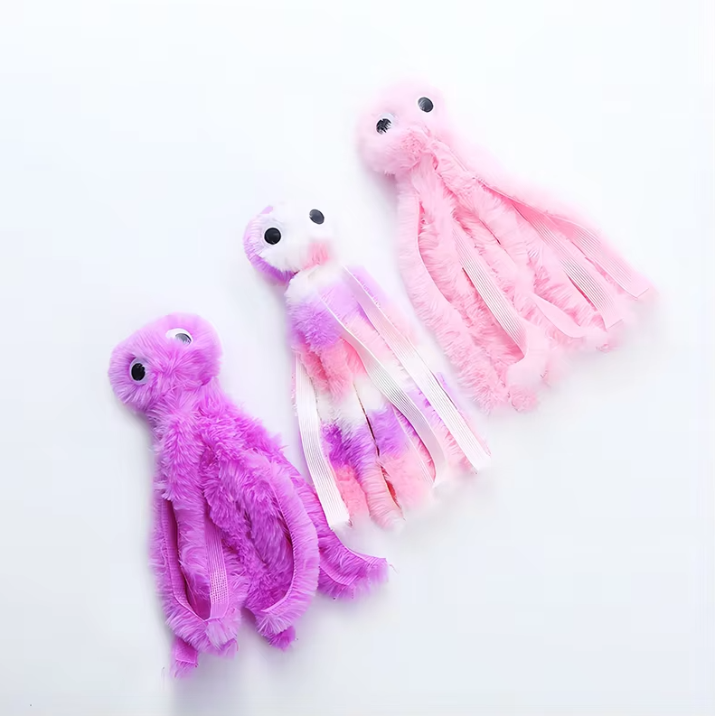 Interactive Catnip Octopus Plush Toy for Play & Cuddles