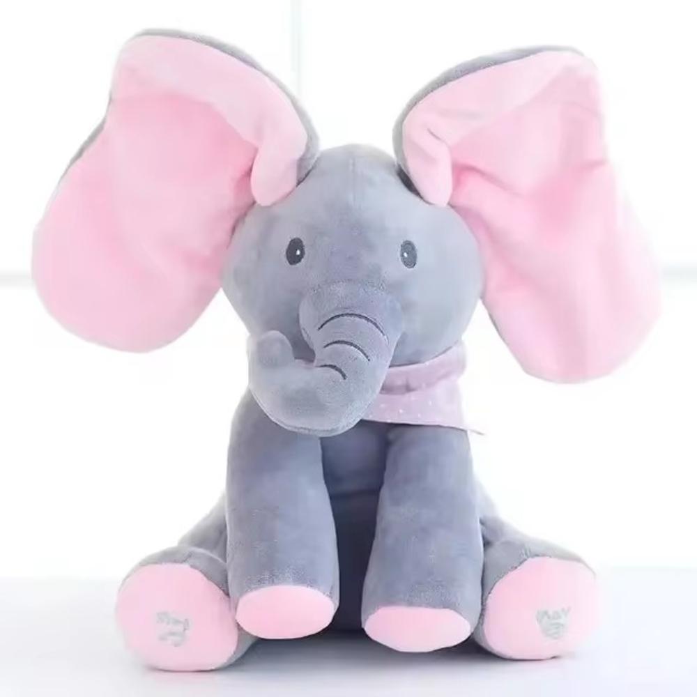 Interactive Peek-a-Boo Talking Elephant Plush Toy for Kids