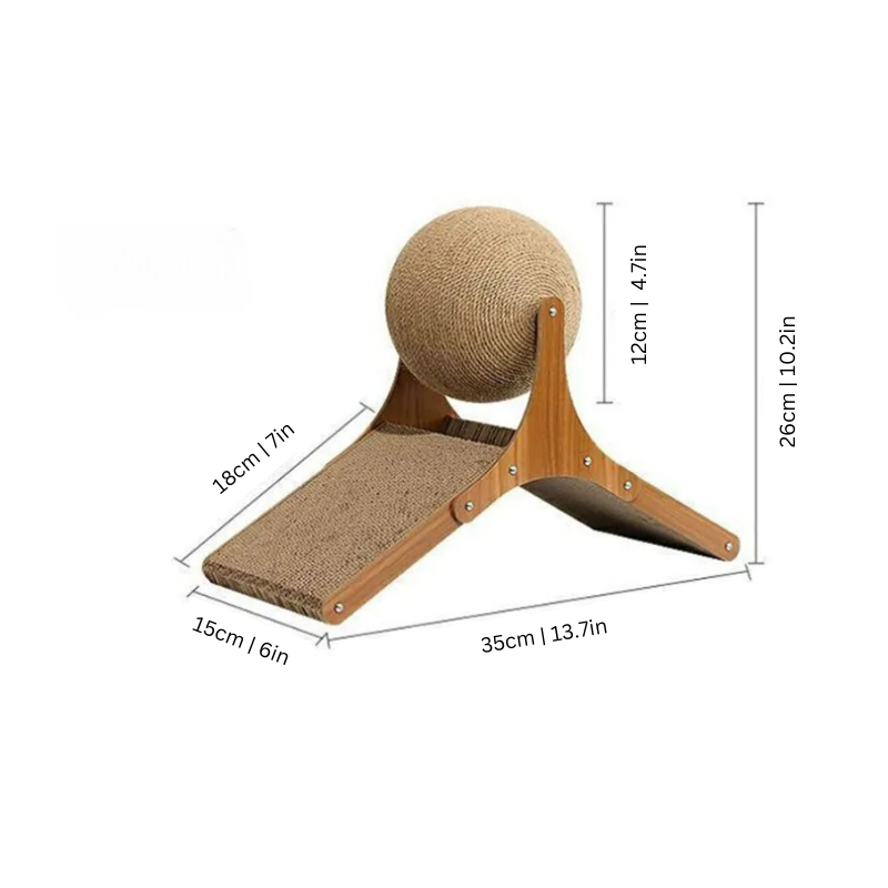 Cats' Interactive Sisal Ball Scratcher & Play Toy